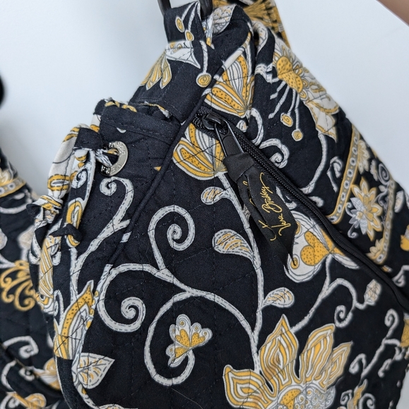 Vera Bradley Lindsey Yellow Bird Pattern Messenger Bag - Picture 15 of 17